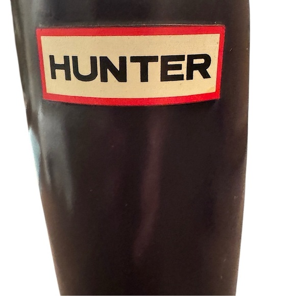 Hunter Original Women's Tall Rain Boots - Black Wellington SZ 5 - Picture 3 of 5